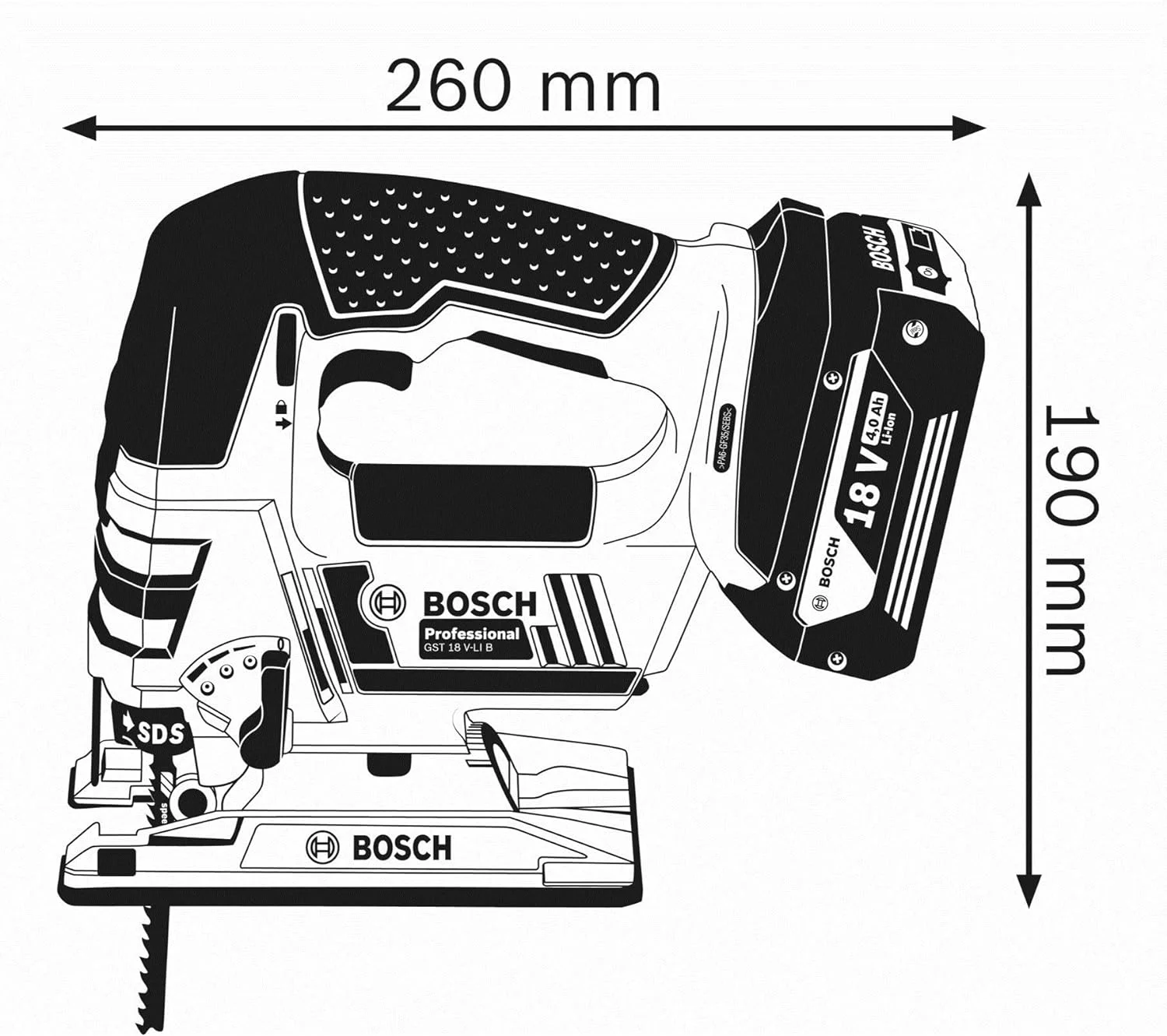 Bosch Professional 18V System Akku Stichsäge GST 18 V