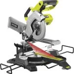 RYOBI 18V ONE+ Akku Kapp-/Gehrungssäge R18MS216-0 (Kappsäge mit Zugfunktion, stufenloser Gehrungswinkel, Neigungswinkel 0° - 45°, Tischplatte aus Aluminium-Druckguss, ohne Akku und Ladegerät)