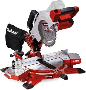 Einhell Akku-Kappsäge TE-MS 18/210 Li-Solo Power X-Change (Li-Ion, 18 V, 3.000 min-1, neigbarer Sägekopf, X-Tend Werkstückauflagen, HM-Präzisionssägeblatt, ohne Akku und Ladegerät)