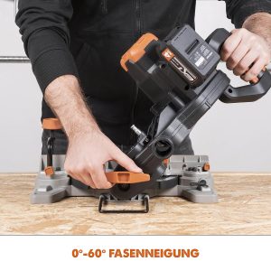 Evolution Power Tools R185CMS-Li Akku-Gehrungs- und Kappsäge mit Mehrzweck-Schneide