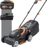 WORX WG730E Akku-Rasenmäher 20V - kraftvoller bürstenloser Motor - ideal für Gärten bis zu 200m² - 30cm Schnittbreite - Cut-to-Edge - 3 einstellbare Schnitthöhen - inkl. 4Ah Akku & Ladegerät