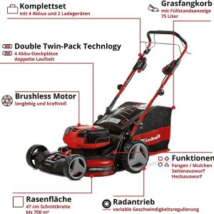 Einhell Akku-Rasenmäher GE-CM 36/47 S HW