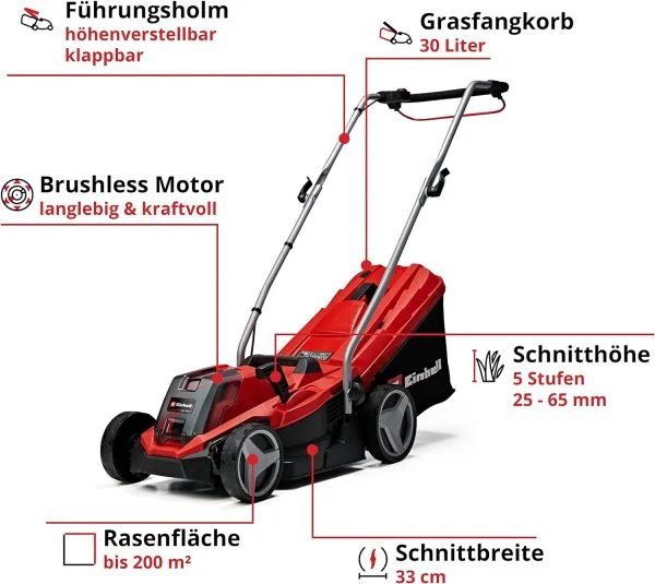 Einhell Akku-Rasenmäher GE-CM 18/33 Li Kit Power X-Change