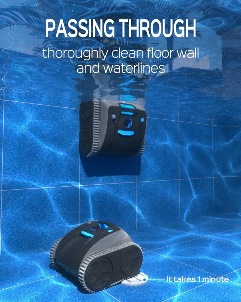 WYBOT Poolroboter Akku Kabellos für 180 Min