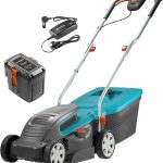 Gardena PowerMax Li-40/32 Akkurasenmäher Set: Mäher bis 280m², 32cm Schnittbreite, 30l Grasfangbehälter, Schnitthöhe 20-60 mm, klappbares Gestänge, ergonomischer Handgriff (5033-20)