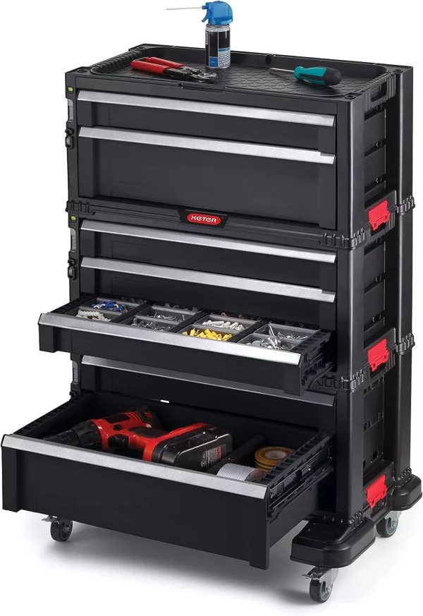KETER Trolley Modul mit 7 Schubladen – Werkstattwagen