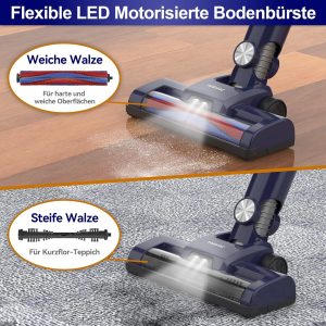 TASVAC Akku Staubsauger, 22Kpa Saugkraft Staubsauger Kabello