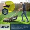 MASKO Rasenmäher mit Mulchfunktion inkl. 2X Akkus Li-Ion
