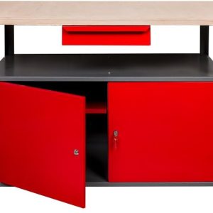 Kreher Werkbank aus Metall mit 30 mm Sperrholzplatte