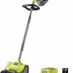 RYOBI 18 V ONE+ Akku-Schneebürste / Schneefräse RY18ST25A-140 (25cm Räumbreite, 6m Wurfweite, inkl. 1 x 4,0 Ah Akku und Ladegerät), Grün & Anthrazit