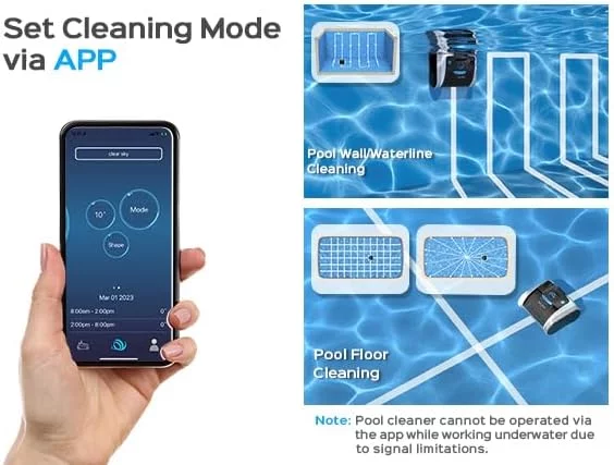 WYBOT Poolroboter Akku Kabellos für 180 Min.
