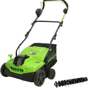 Greenworks GD40SC36 Akku Vertikutierer und Rasenharke