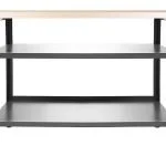 Ondis24 Werkbank Nobbi Packtisch aus Metall grau 120 x 60 x 85 (H) cm, höhenverstellbare Justierfüße