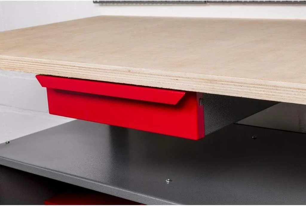 Kreher Werkbank aus Metall mit 30 mm Sperrholzplatte