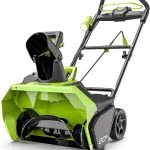 Greenworks GD40ST Einstufige Akku Schneefräse mit bürstenlosem Motor, 51 cm Räumweg, 30 cm Räumtiefe, 1900 U/min, 180° drehbarer Auswurfkanal OHNE 40V Akku & Ladegerät, 3 Jahre Garantie