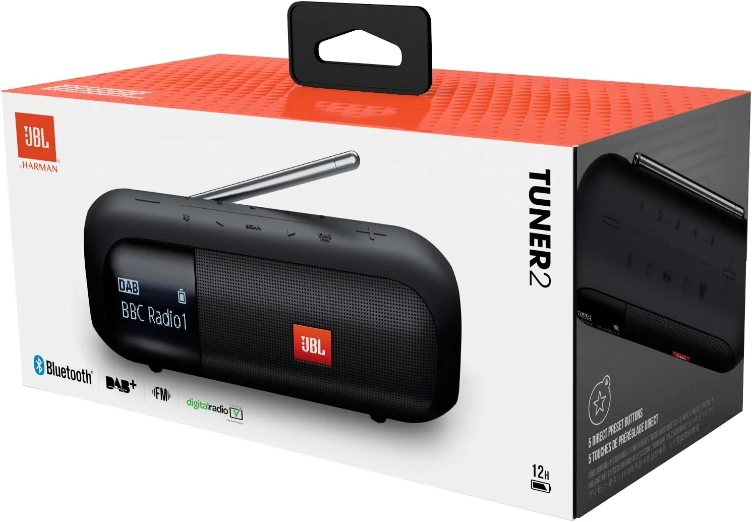 JBL Tuner 2 Radiorekorder in Schwarz