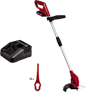 Einhell Akku-Rasentrimmer GC-CT 18/24 Li (18 V, Flowerguard, stufenlos teleskopierbarer Führungsholm, inkl. 20x Kunststoffmesser, 2,0 Ah PXC-Akku und Ladegerät)