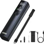 Woowind BP188 Fahrradpumpe Elektrisch 120~150PSI Akku Luftpumpe Fahrrad Alle Ventile Kompressor Fahrradpumpe (Aluminiumschale)