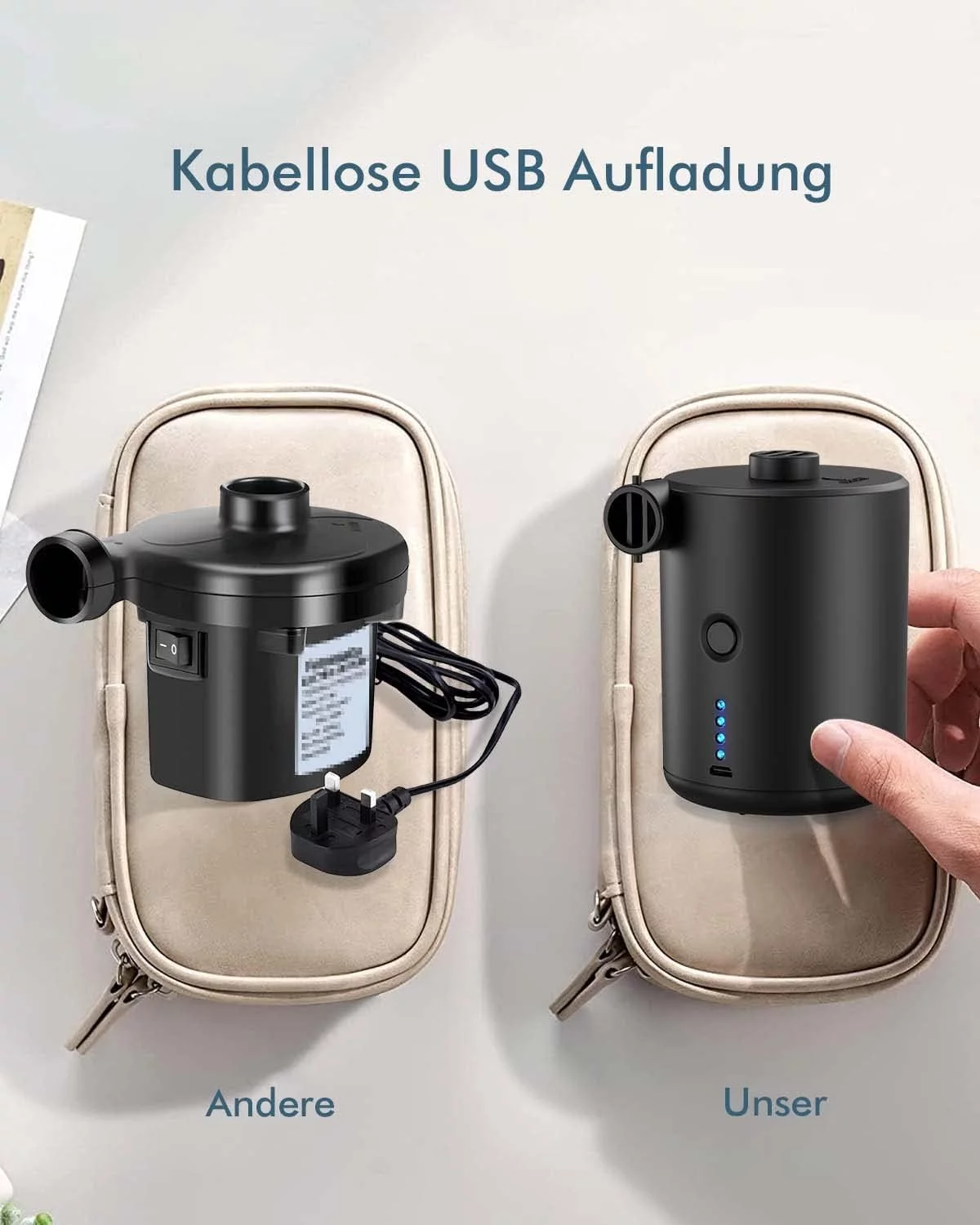 Elektrische Luftpumpe Electric Pumpe Akku: 4000mAh