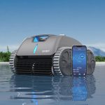 WYBOT Poolroboter Akku Kabellos für 180 Min., Poolsauger Bodensauger für Pools bis zu 120 m², Pool Robotersauger mit Akku (15000-mAh), 3-Antriebsmotoren, App mit intelligenter Pfadplanung