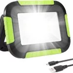 LE LED Akku Strahler, Campinglampe Tragbar, 10W 1000 Lumen Superhell Wiederaufladbare Suchscheinwerfer, Dimmbar Notfallleuchte mit 3 Lichtmodi für Stromausfällen, Camping usw.