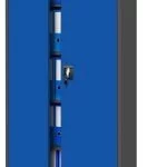 Jan Nowak Aktenschrank C001 Büroschrank Metallschrank Stahlschrank Werkzeugschrank Pulverbeschichtet 4 Verstellbare Fachböden Abschließbar 185 cm x 90 cm x 40 cm (Anthrazit-Blau)