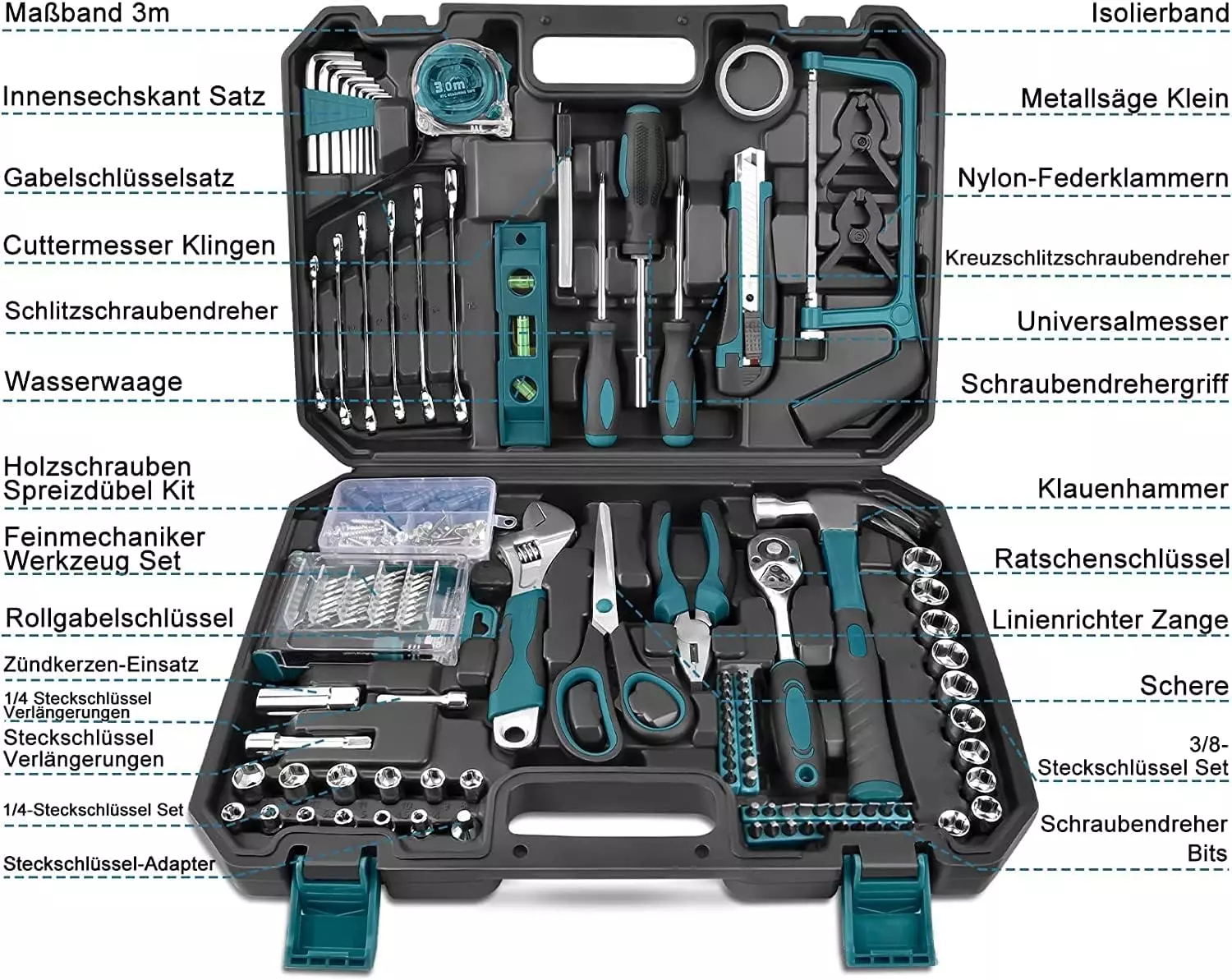 Sundpey Werkzeugkoffer Gefüllt 257 tlg
