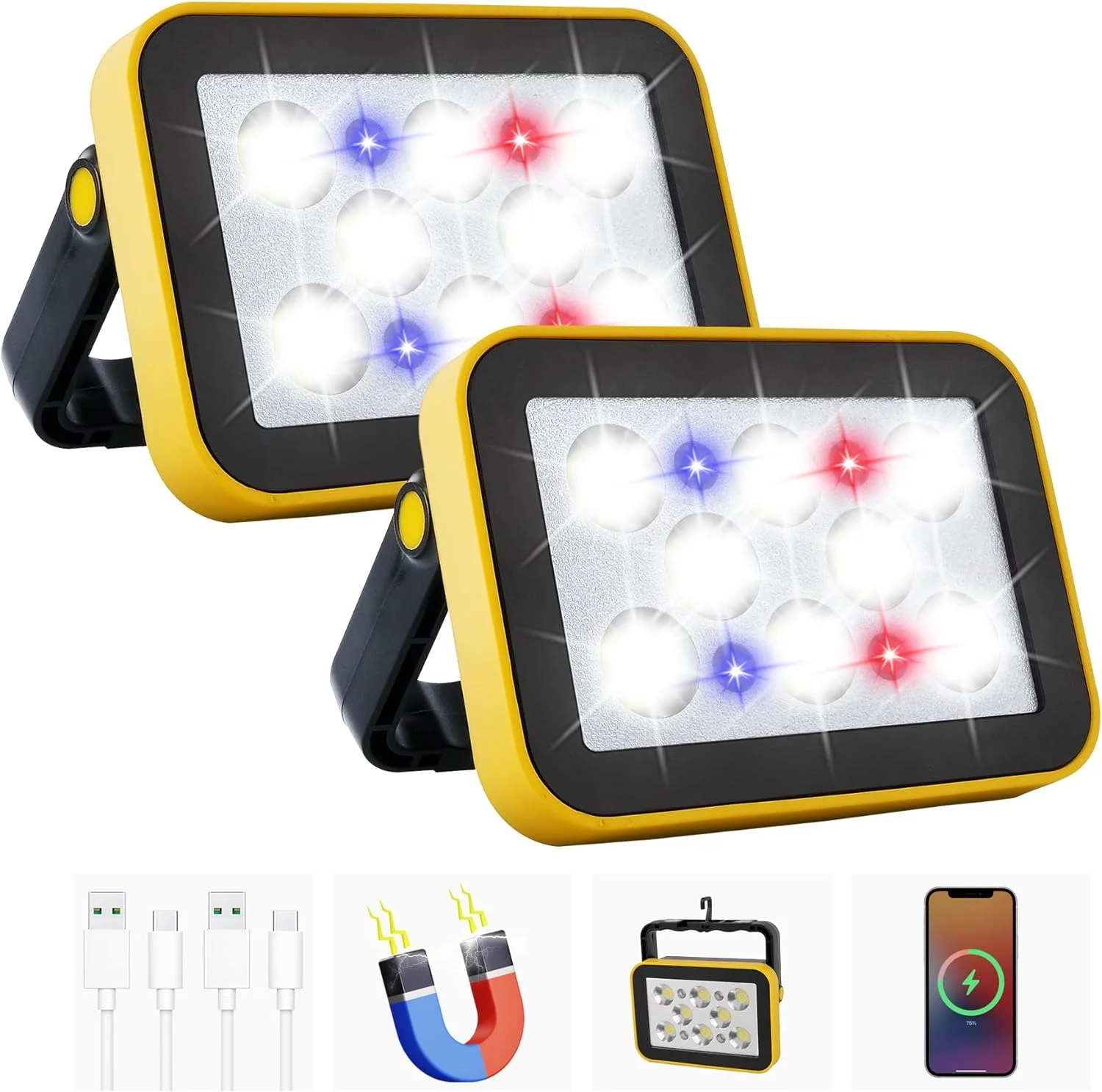 NATPOW LED Strahler Akku [Energieklasse A]