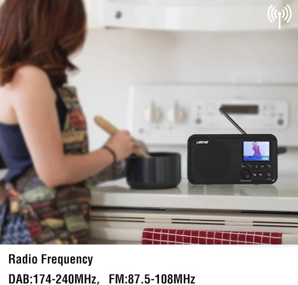 LEICKE tragbares DAB+ Radio mit Bluetooth 5.0 | DAB/DAB+