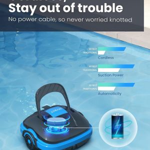 WYBOT Poolroboter, Poolsauger Akku mit Dual-Antriebsmotoren