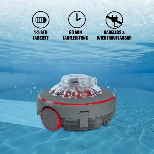 MAUK Pool Bodenreinigung Robotersauger, 200 m²