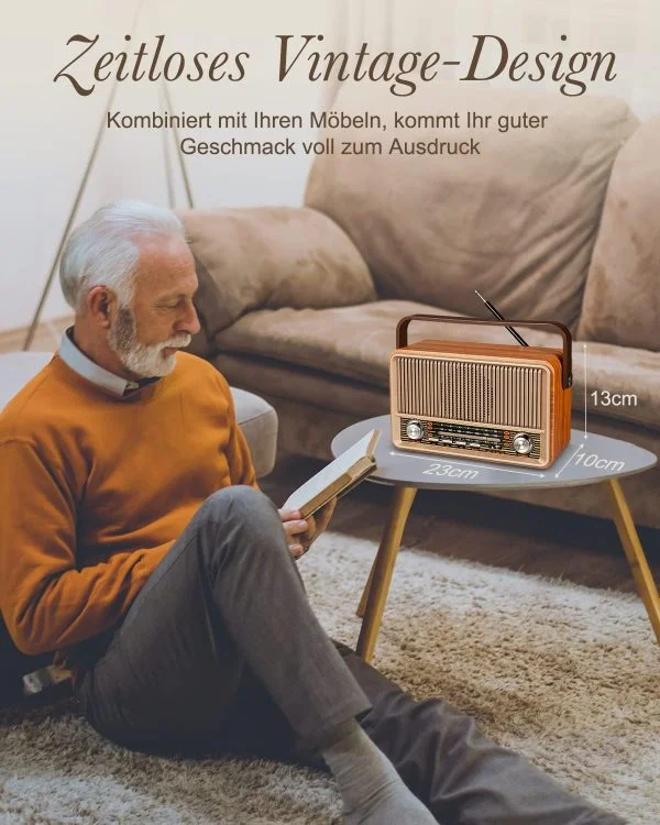 PRUNUS J-120 AM/FM/SW Retro Radio Klein