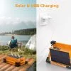 80W LED Baustrahler Akku Solar Arbeitsleuchte Tragbare