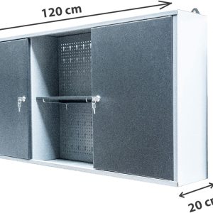 Germania Werkzeug-Wandschrank Premium - doppeltürig aus Metall