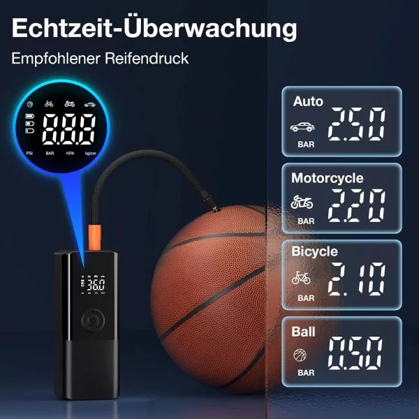Elektrische Luftpumpe- Pump Electric 150PSI 6000mAh