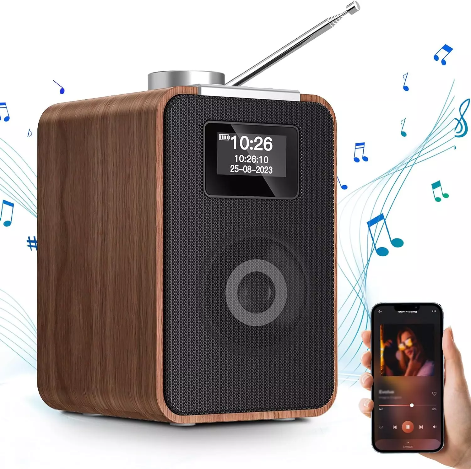 Wholede DAB Plus Radio mit Bluetooth