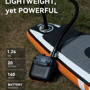 AIRBANK Mini Elektrische Luftpumpe SUP Pumpe mit Akku Der Puffer Pro