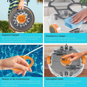 KESSER Poolroboter Poolreiniger Akku Aqua-9000 inkl