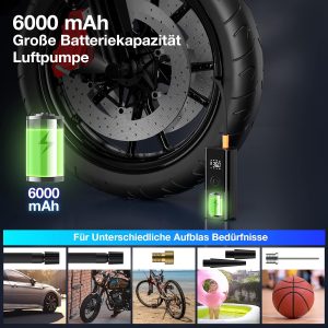 Elektrische Luftpumpe- Pump Electric 150PSI 6000mAh