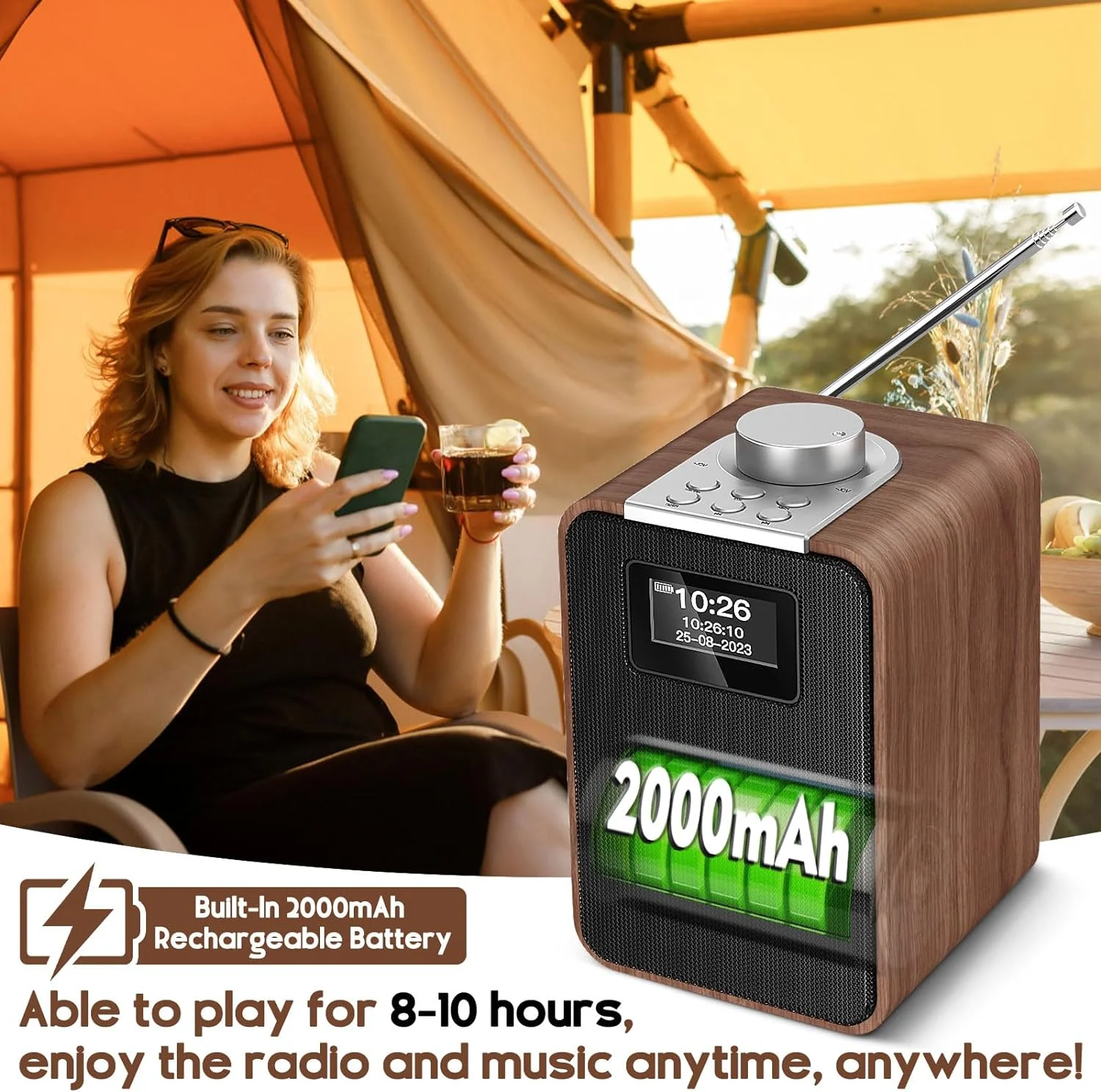 Wholede DAB Plus Radio mit Bluetooth