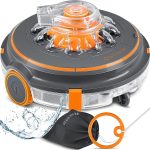 KESSER® Poolroboter Poolreiniger Akku Aqua-9000 inkl. Transporttasche Pool Roboter für bis 80m² Pools, Li-Ion Akku max. 75 min, Kabellos Poolsauger Bodenreinigung Vollautomatisch Bodensauger Orange