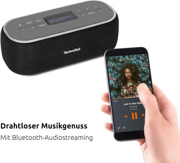 TechniSat VIOLA BT 1 - tragbarer Bluetooth-Lautsprecher mit DAB+