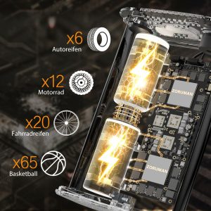 ZORUMAN 6000mAh Mini Tragbare Elektronische Luftpumpe, 150PSI