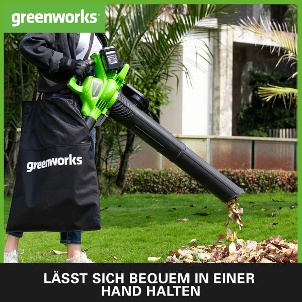 Greenworks GD24X2BVK4X Akku Laubsauger / Laubbläser