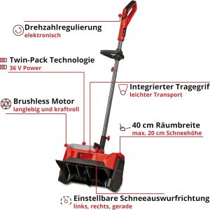 Einhell Akku-Schneefräse GE-ST 36/40 Li E-Solo Power X-Change