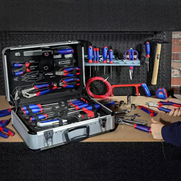 WORKPRO Werkzeugkoffer gefüllt Aluminum Haushalt Werkzeugkiste