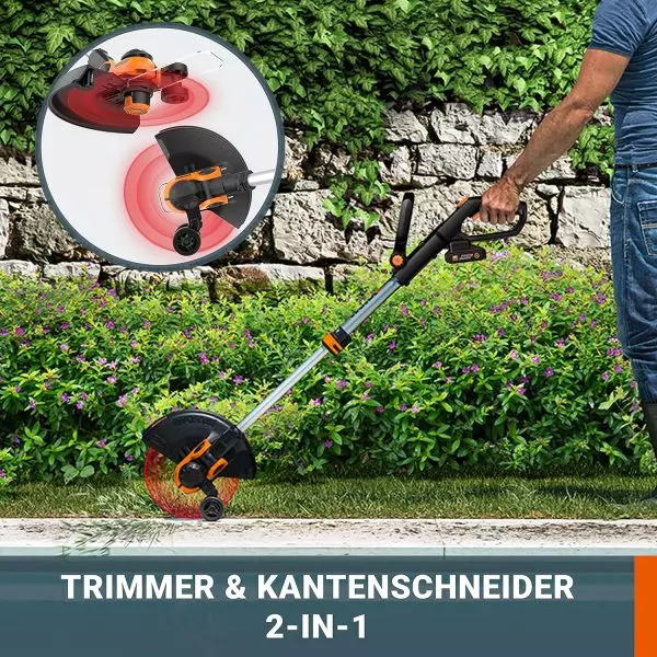 WORX WG163E Akku Rasentrimmer 20V – Kantenschneider Rasen