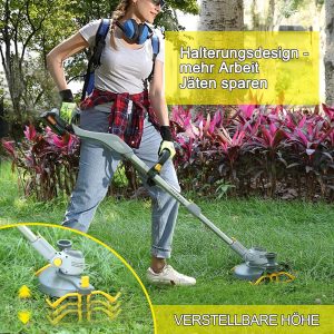 YUEWXTER Akku Rasentrimmer 1 x 4.0A Akku