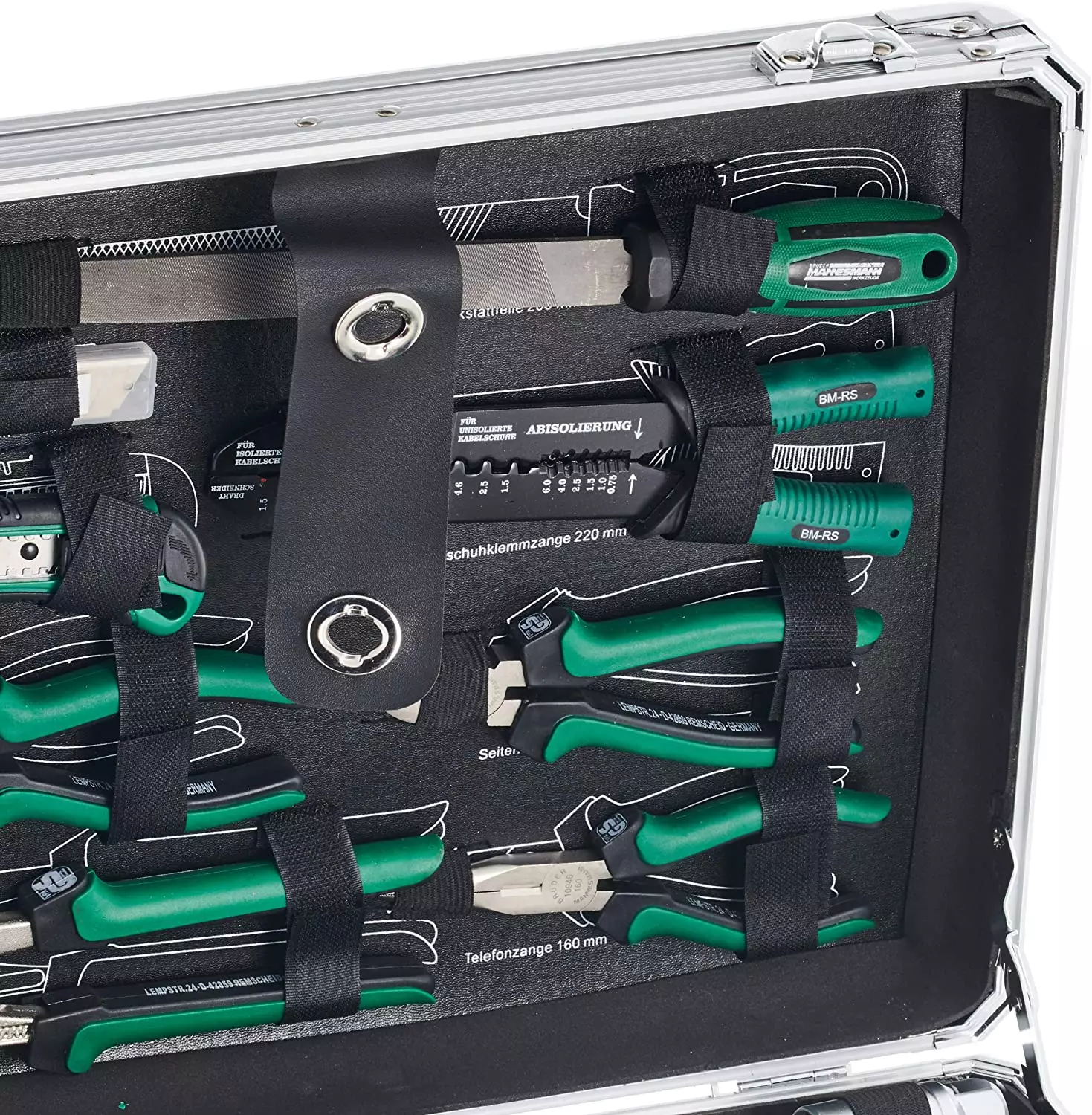 Brüder Mannesmann M29075 Alu-Werkzeugkoffer bestückt