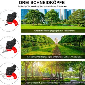 CONENTOOL 600W Akku Rasentrimmer mit 2X 2000mAh Akku